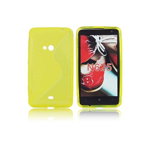 CUSTODIA GEL TPU SILICONE DOUBLE per NOKIA LUMIA 625 COLORE GIALLO