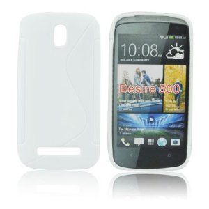 CUSTODIA GEL TPU SILICONE DOUBLE per HTC DESIRE 500 COLORE BIANCO