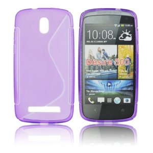 CUSTODIA GEL TPU SILICONE DOUBLE per HTC DESIRE 500 COLORE VIOLA