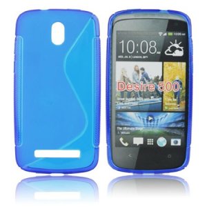 CUSTODIA GEL TPU SILICONE DOUBLE per HTC DESIRE 500 COLORE BLU