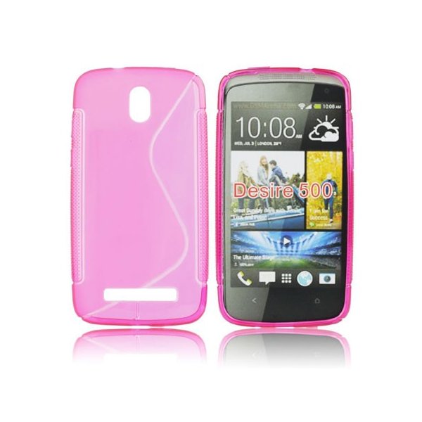 CUSTODIA GEL TPU SILICONE DOUBLE per HTC DESIRE 500 COLORE ROSA