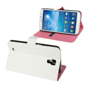 CUSTODIA FLIP ORIZZONTALE per SAMSUNG I9200 GALAXY MEGA 6.3, I9205 CON STAND E PORTA CARTE COLORE BIANCO EFFETTO GLITTERATO