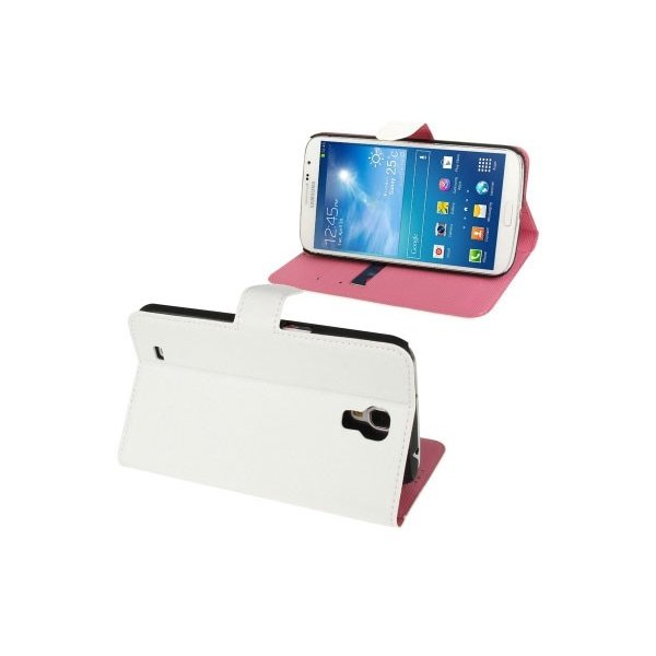 CUSTODIA FLIP ORIZZONTALE per SAMSUNG I9200 GALAXY MEGA 6.3, I9205 CON STAND E PORTA CARTE COLORE BIANCO EFFETTO GLITTERATO