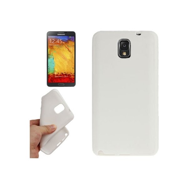 CUSTODIA GEL TPU SILICONE per SAMSUNG GALAXY NOTE 3, N9000, N9002, N9005 COLORE BIANCO