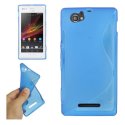 CUSTODIA GEL TPU SILICONE DOUBLE per SONY XPERIA M, C1904, C1905, C2004, C2005 COLORE BLU