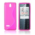 CUSTODIA GEL TPU SILICONE DOUBLE per NOKIA 515 COLORE ROSA