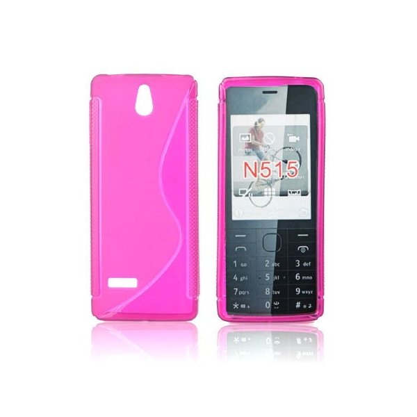 CUSTODIA GEL TPU SILICONE DOUBLE per NOKIA 515 COLORE ROSA