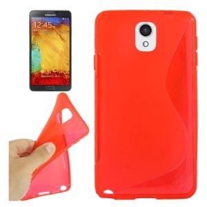 CUSTODIA GEL TPU SILICONE DOUBLE per SAMSUNG GALAXY NOTE 3, N9000, N9002, N9005 COLORE ROSSO