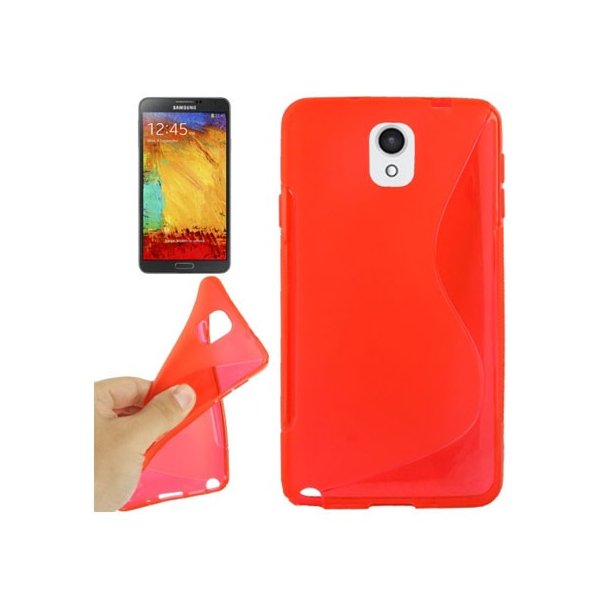 CUSTODIA GEL TPU SILICONE DOUBLE per SAMSUNG GALAXY NOTE 3, N9000, N9002, N9005 COLORE ROSSO