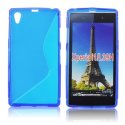 CUSTODIA GEL TPU SILICONE DOUBLE per SONY XPERIA Z1, C6902, C6903, C6906, C6943, L39H, HONAMI COLORE BLU