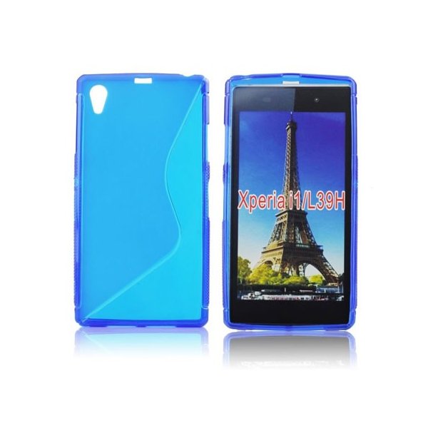 CUSTODIA GEL TPU SILICONE DOUBLE per SONY XPERIA Z1, C6902, C6903, C6906, C6943, L39H, HONAMI COLORE BLU