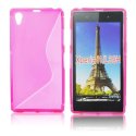 CUSTODIA GEL TPU SILICONE DOUBLE per SONY XPERIA Z1, C6902, C6903, C6906, C6943, L39H, HONAMI COLORE ROSA