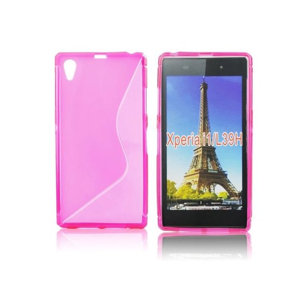 CUSTODIA GEL TPU SILICONE DOUBLE per SONY XPERIA Z1, C6902, C6903, C6906, C6943, L39H, HONAMI COLORE ROSA