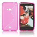 CUSTODIA GEL TPU SILICONE DOUBLE per NOKIA LUMIA 625 COLORE ROSA