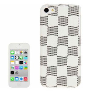 CUSTODIA BACK RIGIDA per APPLE IPHONE 5c FANTASIA QUADRI COLORE BIANCO E NERO