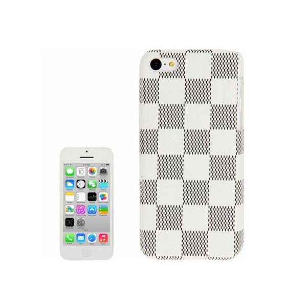 CUSTODIA BACK RIGIDA per APPLE IPHONE 5c FANTASIA QUADRI COLORE BIANCO E NERO