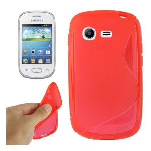 CUSTODIA GEL TPU SILICONE DOUBLE per SAMSUNG S5310 GALAXY POCKET NEO, S5312 COLORE ROSSO