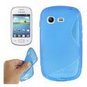 CUSTODIA GEL TPU SILICONE DOUBLE per SAMSUNG S5310 GALAXY POCKET NEO, S5312 COLORE BLU