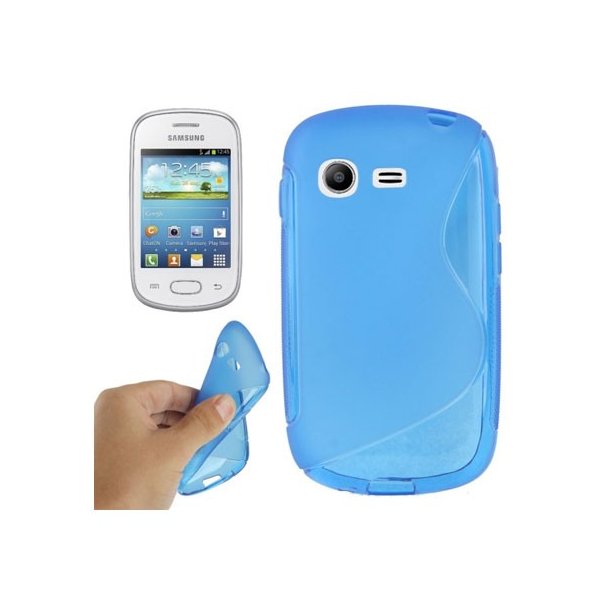 CUSTODIA GEL TPU SILICONE DOUBLE per SAMSUNG S5310 GALAXY POCKET NEO, S5312 COLORE BLU