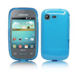 CUSTODIA GEL TPU SILICONE LUCIDA per SAMSUNG S5310 GALAXY POCKET NEO, S5312 COLORE BLU