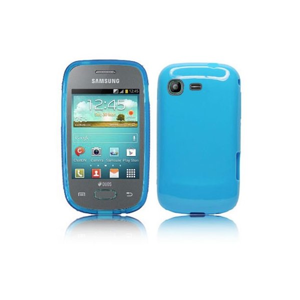 CUSTODIA GEL TPU SILICONE LUCIDA per SAMSUNG S5310 GALAXY POCKET NEO, S5312 COLORE BLU