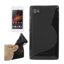 CUSTODIA GEL TPU SILICONE DOUBLE per SONY XPERIA M, C1904, C1905, C2004, C2005 COLORE NERO