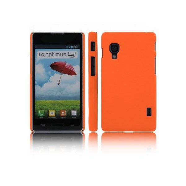 CUSTODIA BACK RIGIDA per LG OPTIMUS L5 II, E460 COLORE ARANCIONE