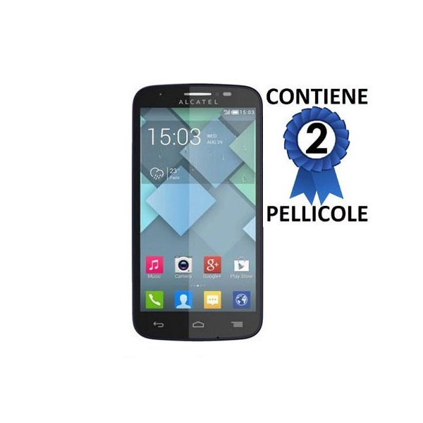 PELLICOLA PROTEGGI DISPLAY ALCATEL ONE TOUCH HERO CONFEZIONE 2 PEZZI