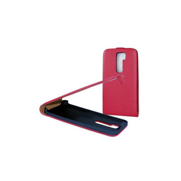 CUSTODIA FLIP SLIM VERTICALE PELLE per LG OPTIMUS G2, D802, D802TA, D803 COLORE ROSSO