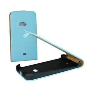 CUSTODIA FLIP SLIM VERTICALE SIMILPELLE per NOKIA LUMIA 625 COLORE AZZURRO