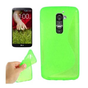 CUSTODIA GEL TPU SILICONE DOUBLE per LG OPTIMUS G2, D802, D802TA, D803 COLORE VERDE