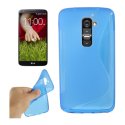 CUSTODIA GEL TPU SILICONE DOUBLE per LG OPTIMUS G2, D802, D802TA, D803 COLORE BLU