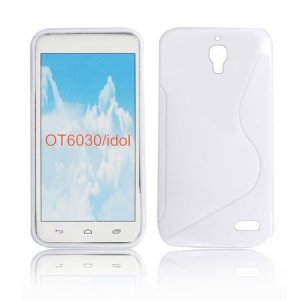 CUSTODIA GEL TPU SILICONE DOUBLE per ALCATEL ONE TOUCH IDOL 6030 COLORE BIANCO