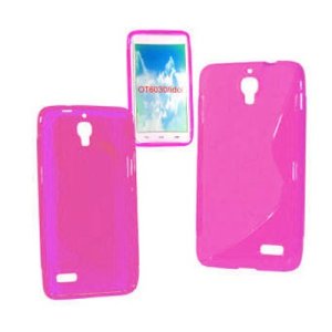 CUSTODIA GEL TPU SILICONE DOUBLE per ALCATEL ONE TOUCH IDOL 6030 COLORE ROSA