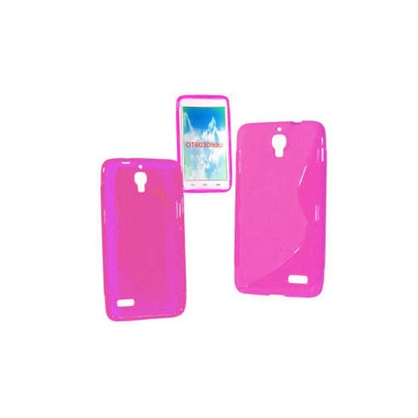 CUSTODIA GEL TPU SILICONE DOUBLE per ALCATEL ONE TOUCH IDOL 6030 COLORE ROSA