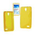 CUSTODIA GEL TPU SILICONE DOUBLE per ALCATEL ONE TOUCH IDOL 6030 COLORE GIALLO