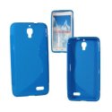 CUSTODIA GEL TPU SILICONE DOUBLE per ALCATEL ONE TOUCH IDOL 6030 COLORE BLU