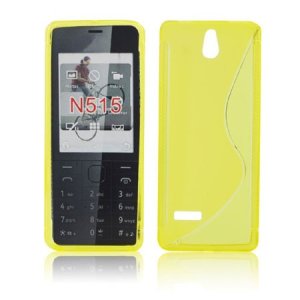 CUSTODIA GEL TPU SILICONE DOUBLE per NOKIA 515 COLORE GIALLO