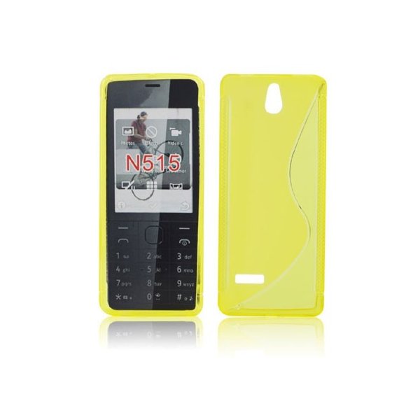 CUSTODIA GEL TPU SILICONE DOUBLE per NOKIA 515 COLORE GIALLO