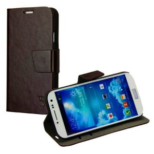 CUSTODIA FLIP ORIZZONTALE PELLE per SAMSUNG GALAXY NOTE 3, N9000, N9002, N9005 CON STAND E PORTA CARTE COLORE MARRONE