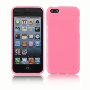 CUSTODIA GEL TPU SILICONE LUCIDA per APPLE IPHONE 5c COLORE ROSA