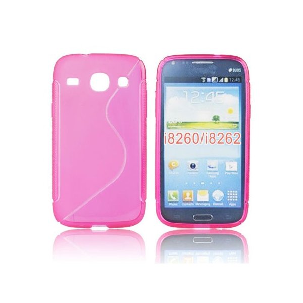 CUSTODIA GEL TPU SILICONE per SAMSUNG I8260 GALAXY CORE, I8262 COLORE ROSA