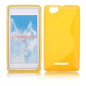 CUSTODIA GEL TPU SILICONE DOUBLE per SONY XPERIA M, C1904, C1905, C2004, C2005 COLORE GIALLO