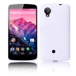 CUSTODIA per LG NEXUS 5 (D820) IN GEL TPU SILICONE DOUBLE COLORE BIANCO