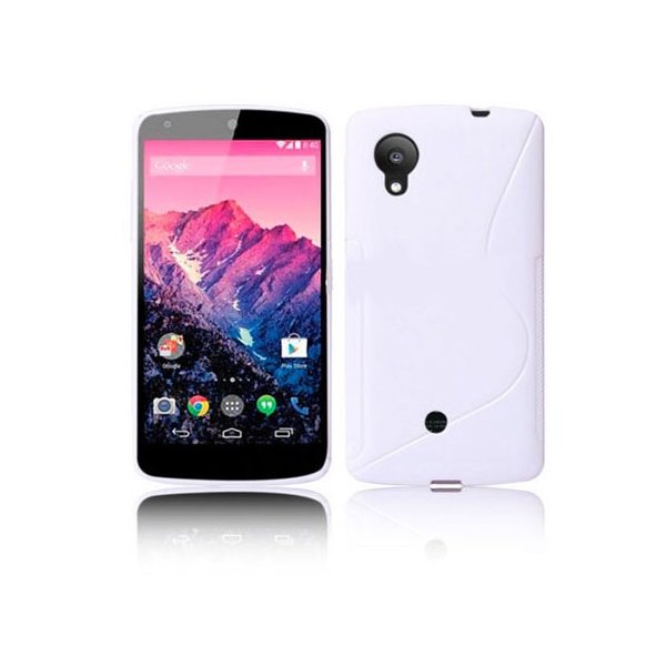 CUSTODIA per LG NEXUS 5 (D820) IN GEL TPU SILICONE DOUBLE COLORE BIANCO