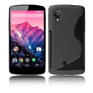 CUSTODIA per LG NEXUS 5 (D820) IN GEL TPU SILICONE DOUBLE COLORE NERO