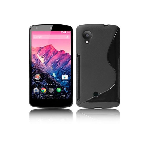 CUSTODIA per LG NEXUS 5 (D820) IN GEL TPU SILICONE DOUBLE COLORE NERO