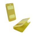 CUSTODIA FLIP ORIZZONTALE per APPLE IPHONE 5c CON DOPPIA FINESTRA IDENTIFICATIVO CHIAMANTE COLORE GIALLO