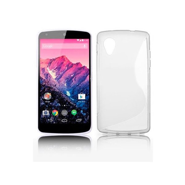 CUSTODIA per LG NEXUS 5 (D820) IN GEL TPU SILICONE DOUBLE COLORE BIANCO-TRASPARENTE