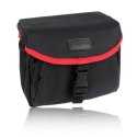 BORSA UNIVERSALE MISURA SMALL PER VIDEOCAMERE E FOTOCAMERE CON TASCHE INTERNE COLORE NERO E ROSSO